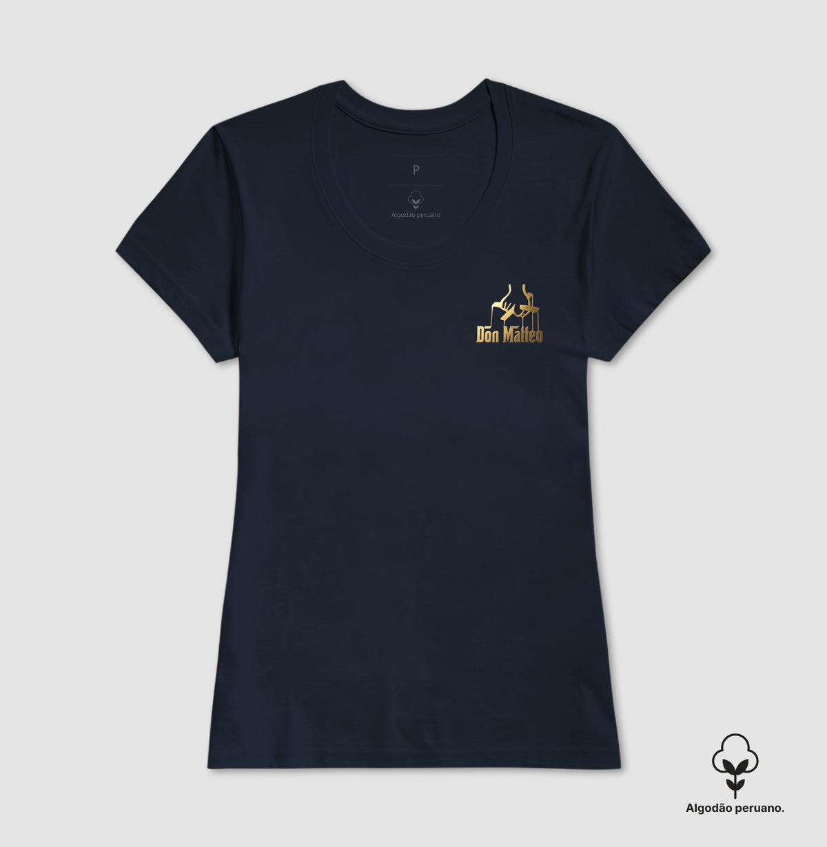 Camiseta Algodão Peruano Logo Don Matteo