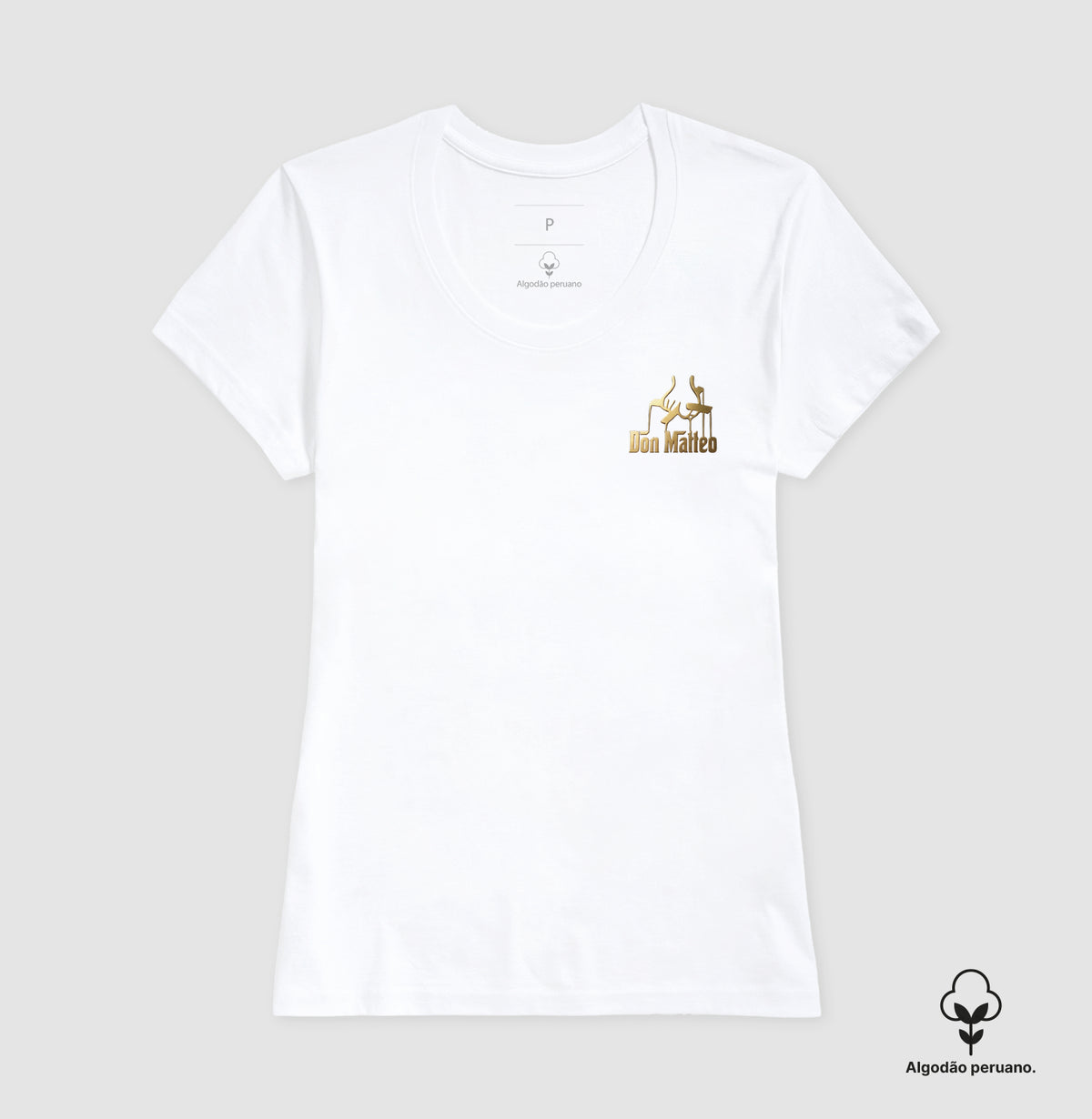 Camiseta Algodão Peruano Logo Don Matteo