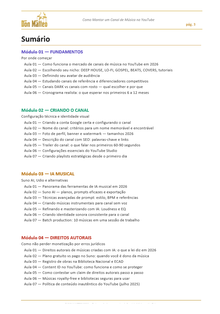 CURSO - Como Montar um Canal de Música no YouTube - E-BOOK