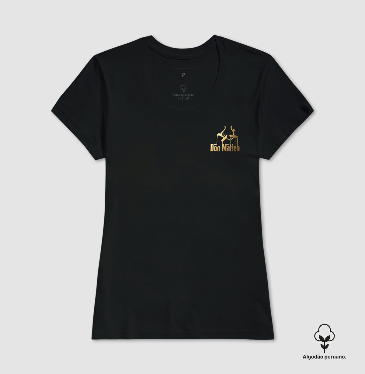 Camiseta Algodão Peruano Logo Don Matteo